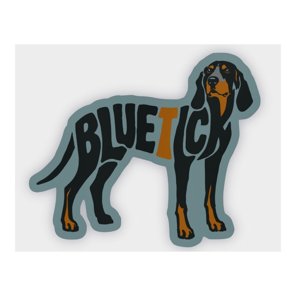 Bluetick Die-Cut Calligram Sticker
