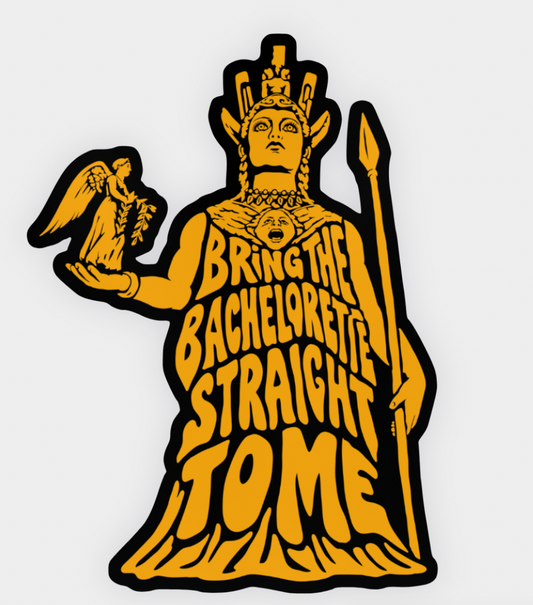 Athena Calligram Bachelorette Sticker